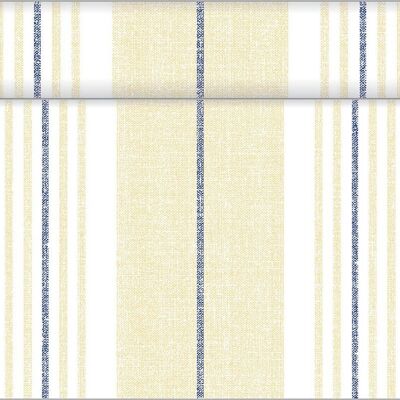 Table runner York in blue-beige made of Linclass® Airlaid 40 cm x 24 m, 1 piece