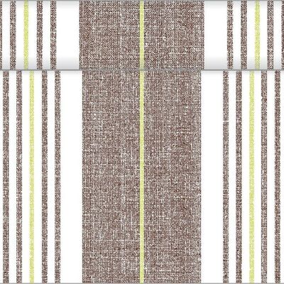 Table runner York in kiwi brown made of Linclass® Airlaid 40 cm x 24 m, 1 piece