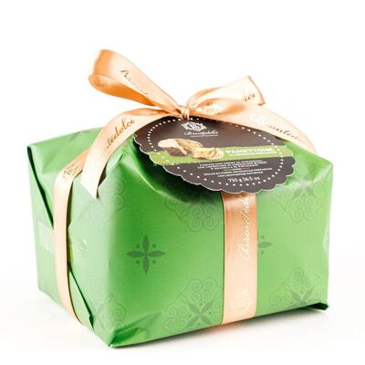 Panettone de pistacho relleno envuelto en 750 gramos