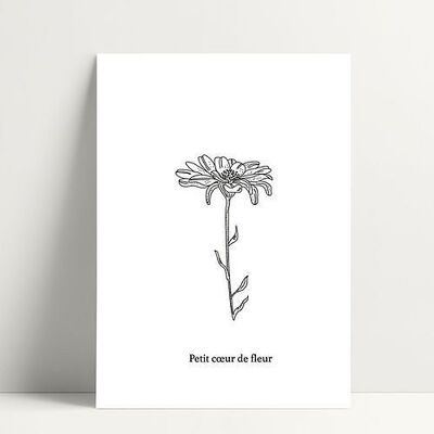 Piccolo cuore di fiore - cartolina