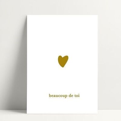 Gold Heart "A lot of you" - Postcard