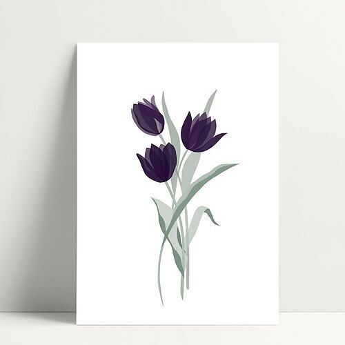 Purple tulip - Carte Postale