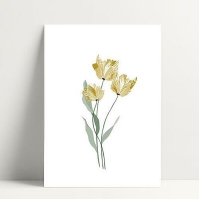 Tulipán amarillo - Postal
