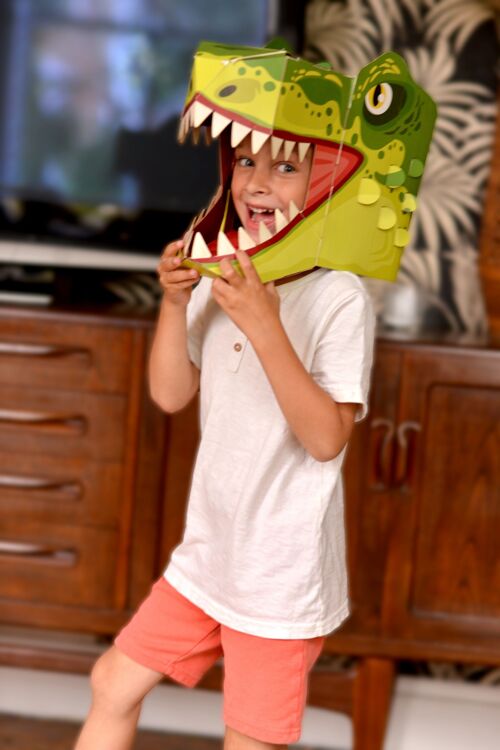 T-Rex 3D Mask Card Craft - make your own head mask
