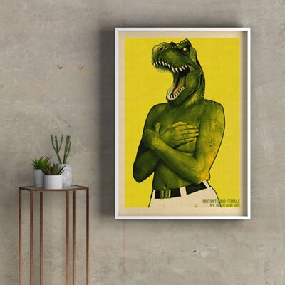 Poster A3 MUTANT DINO FEMALE