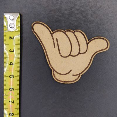 Magnet en bois "Shaka"