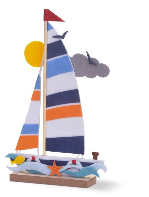 NEW Felt & Wood Craft - Make A Sailing Boat