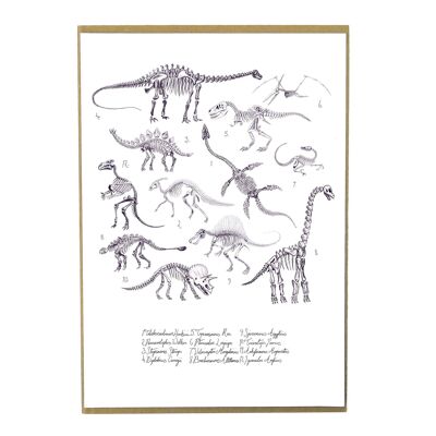 Stampa artistica di dinosauro mesozoico