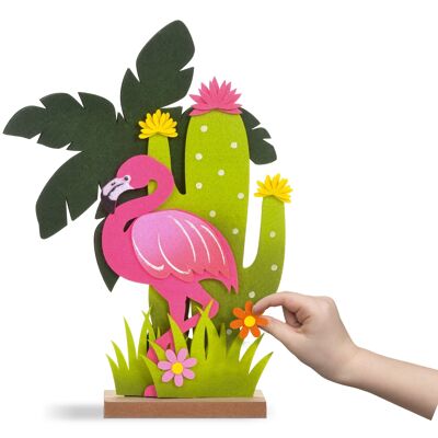 Filz- und Holzhandwerk - Machen Sie einen Flamingo