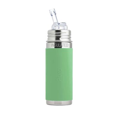 Insulated stainless steel flask with straw 260ml