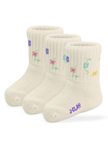 Spring Flower Mini (3 paires) - chaussettes de tennis enfant 3