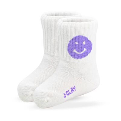 Purple Smile Mini (3 pares) - calcetines de tenis para niños