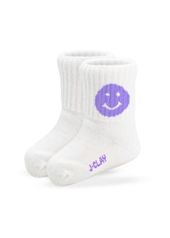 Purple Smile Mini (3 paires) - chaussettes de tennis enfant 1