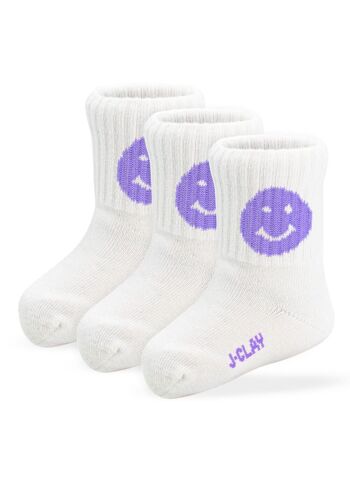 Purple Smile Mini (3 paires) - chaussettes de tennis enfant 3