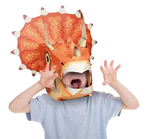 Triceratops 3D Mask Card Craft - make your own head mask