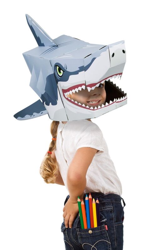 Shark 3D Mask Card Craft - make your own head mask