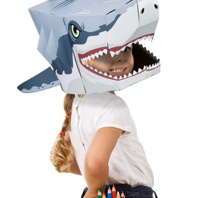 Crea la tua maschera per la testa con maschera 3D Shark: crea la tua maschera per la testa