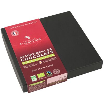 PRESTIGE BOX 16 ORGANIC/FAIRTRADE CHOCOLATES - DARK CHOCOLATE