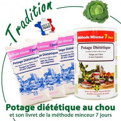 84 SOUPES AU CHOU MINCEUR BRÛLE-GRAISSES POUR CHANGER DE TAILLE (3X300G) CURE MÉTHODE DE PERTE DE POIDS ET DE CENTIMÈTRES