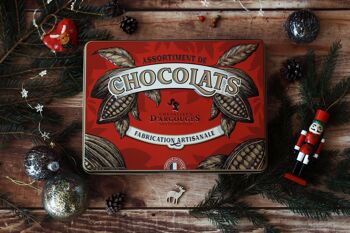 COFFRET VINTAGE - ASSORTIMENT DE CHOCOLATS NOIR 70%, LAIT 33% 3