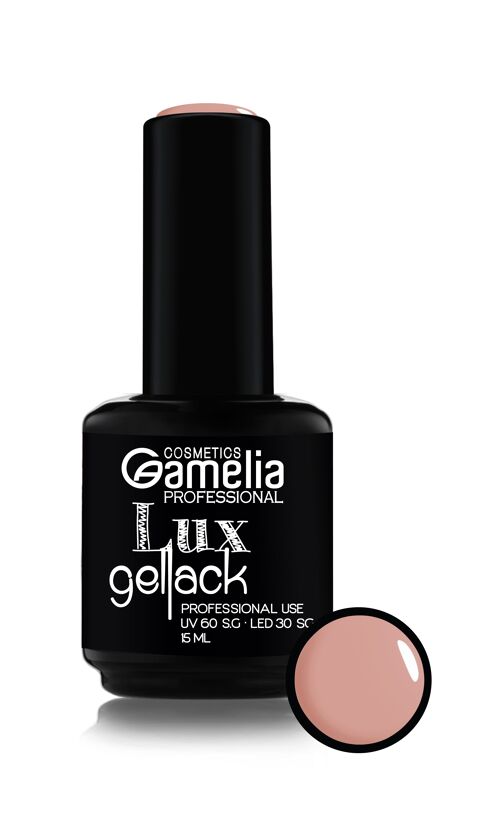 Amelia esmatle de uñas gel Lux Gellack 15 ml soft pink