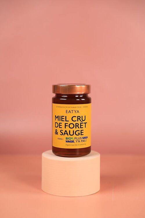 Miel de Forêt et Sauge Bio et Cru 450g - EATYA