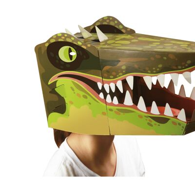 Crocodile 3D Mask Card Craft - make your own head mask