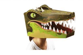 Crocodile 3D Mask Card Craft - créez votre propre masque de tête 1