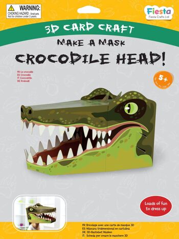 Crocodile 3D Mask Card Craft - créez votre propre masque de tête 2