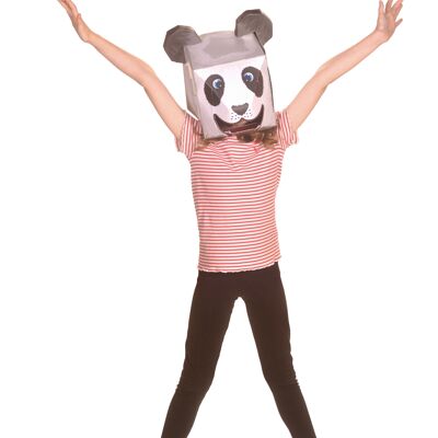 Manualidad con tarjeta de máscara Panda 3D: haz tu propia máscara para la cabeza