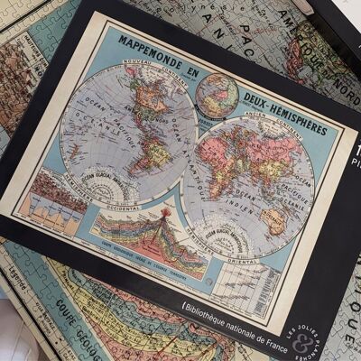 Puzzle Mappemonde 1500 pièces - made in France