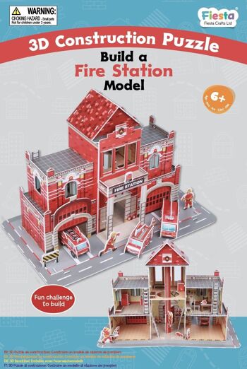 Artisanat de construction 3D - Caserne de pompiers 3