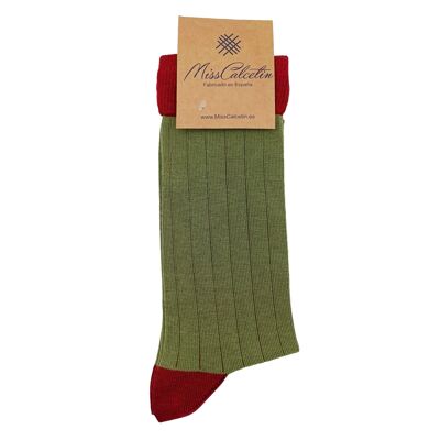 MissSock Low Cane Ribbed Thyme - Cherry