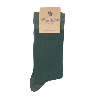 Miss Green-Naja Ribbed Low Cane Sock