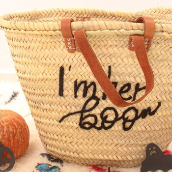 Panier fait main Halloween monogrammé BOO 3