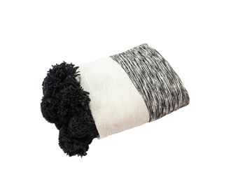 Couverture marocaine anthracite Tassels couvre-lit plaid 5