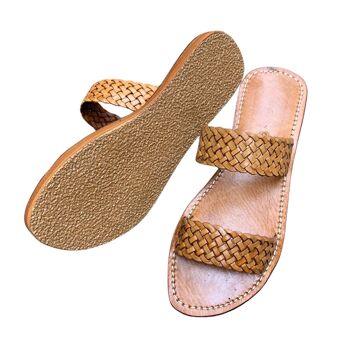 Sandales marocaines en cuir, Chaussures d'été 100% FAIT MAIN 2