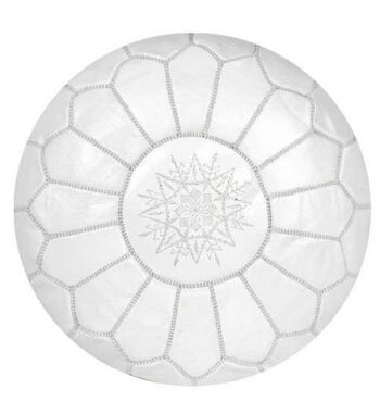 Pouf Marocain Blanc Pouf Non Rembourré 4