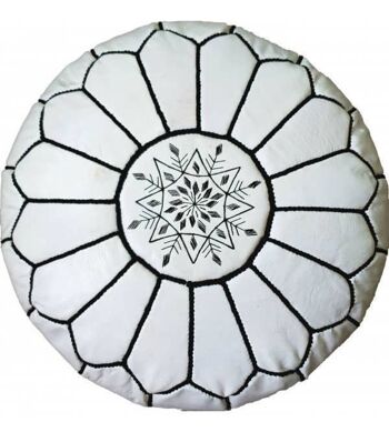 Pouf Marocain Blanc Pouf Non Rembourré 5