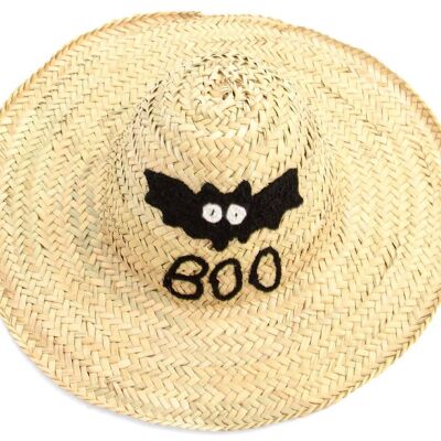 Sombrero de paja de Halloween hecho a mano personalizado