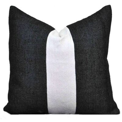 COUSSIN BW HOUSSE POMPON TISSÉ MAIN 50X50