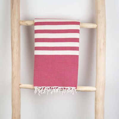 Handwoven Beach & pool towel Pink