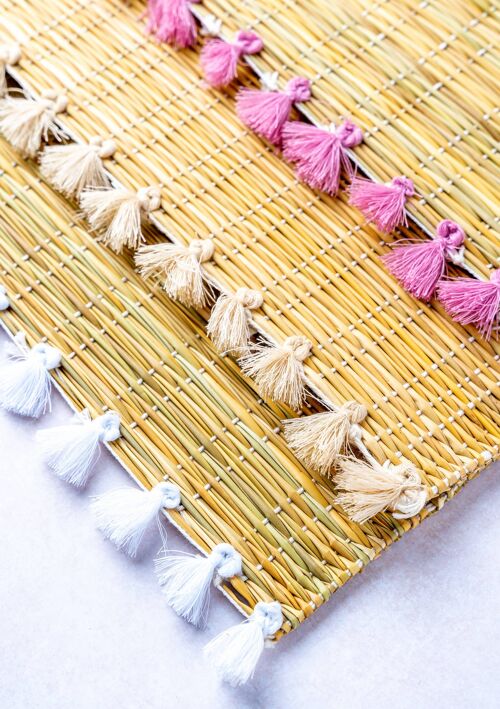 Handwoven Tassel Rattan Placemat Table Set mat