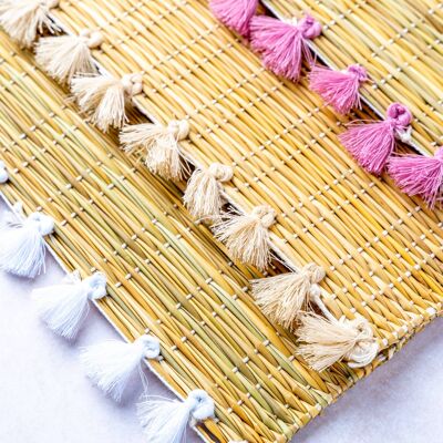 Handwoven Tassel Rattan Placemat Table Set mat