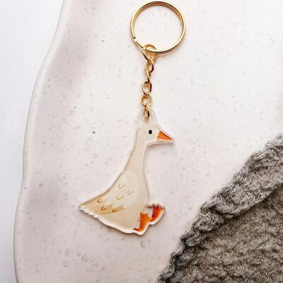 Keychain goose - acrylic key ring