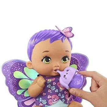 Mattel - réf : GYP11 - My Garden Baby - Bébé Papillon Violet boit et fait pipi -  Poupon 30 cm- dès 3 ans 3