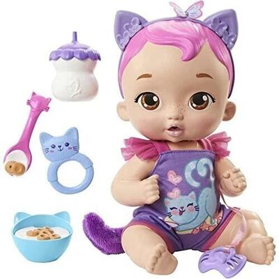 Mattel - réf : HHP28 - My Garden Baby - Poupée Bébé Câlin Chaton (30 cm) - Interactive avec plus de 20 sons et 5 accessoires