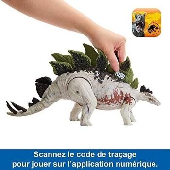 Mattel - réf : HLP24 - Jurassic World - Stégosaure Méga Action - Figurine articulée de dinosaure - 18 cm de haut et 35 cm de long - Dès 4 ans 5