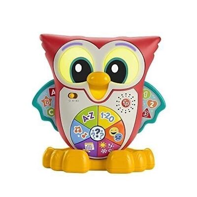 Mattel - ref: HJM69 - Fisher-Price - Giocattolo Linkimals Elisabeth the Owl (versione francese), Gioco interattivo di sviluppo musicale con luci e movimenti - A partire da 18 mesi