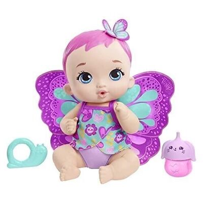 Mattel - ref: GYP10 - My Garden Baby - Bebé mariposa bebe y hace pis 30 cm - Muñeco a partir de 3 años